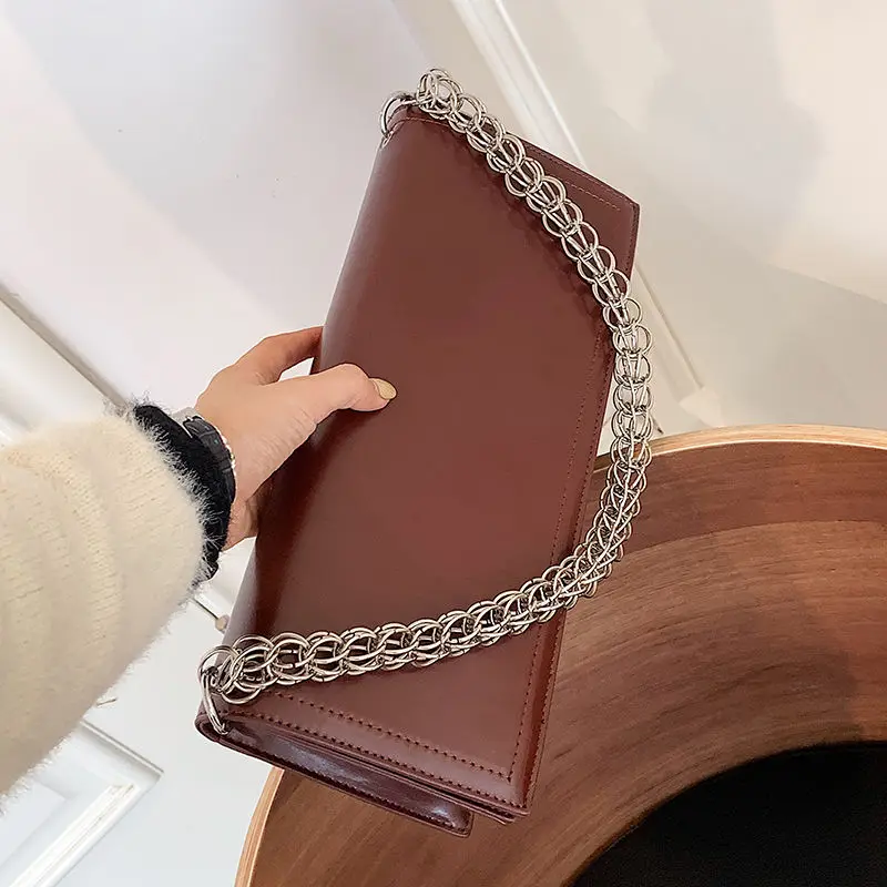 

Women Bag PU Square Chains Fashion Hasp HARD Shoulder Bags Handbags Purse Euro-America Style Designer Bag Simple Women Bag