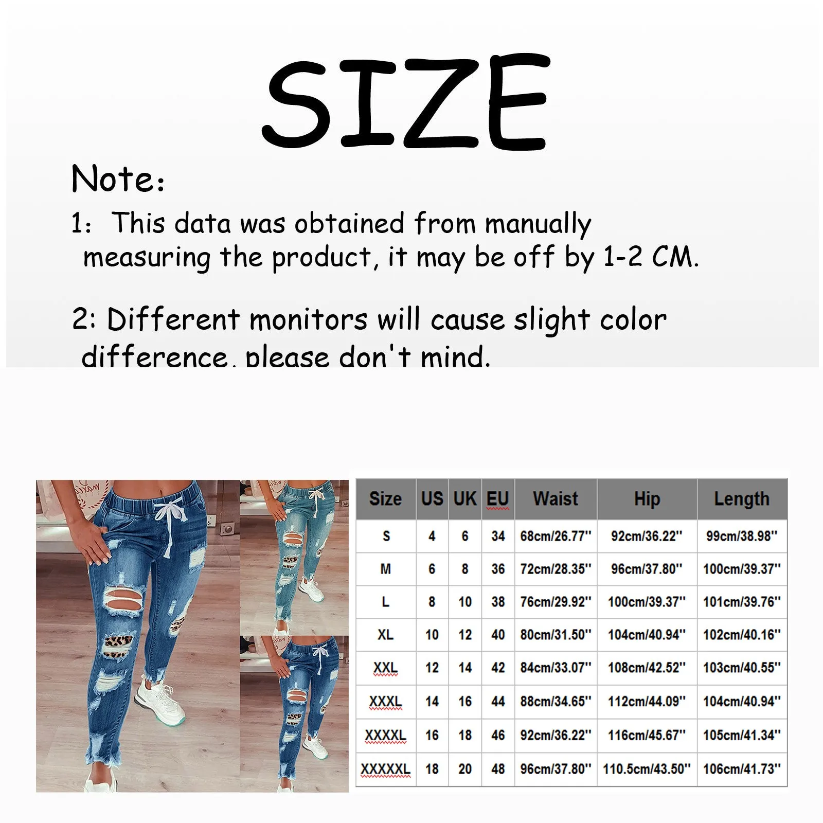 

Women's Pants Pencil Jeans Women High Waist Slim Skinny Autumn Summer Pants Casual Leopard Patchwork Mom Fashion Ripped Trousers