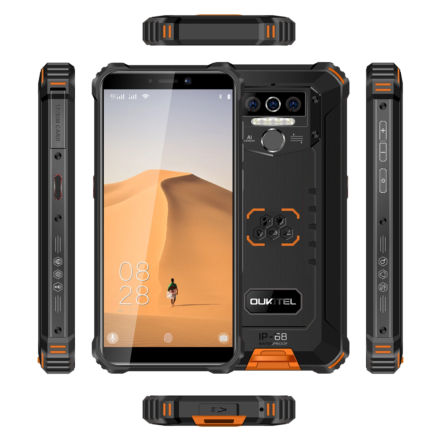 Смартфон OUKITEL WP5 водостойкий IP68 Android 9 0 тройная камера 5 дюйма 4 + 32 ГБ 13 МП 8000 мА · ч |