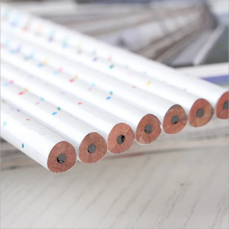 

4 шт., деревянные карандаши для рисования в горошек