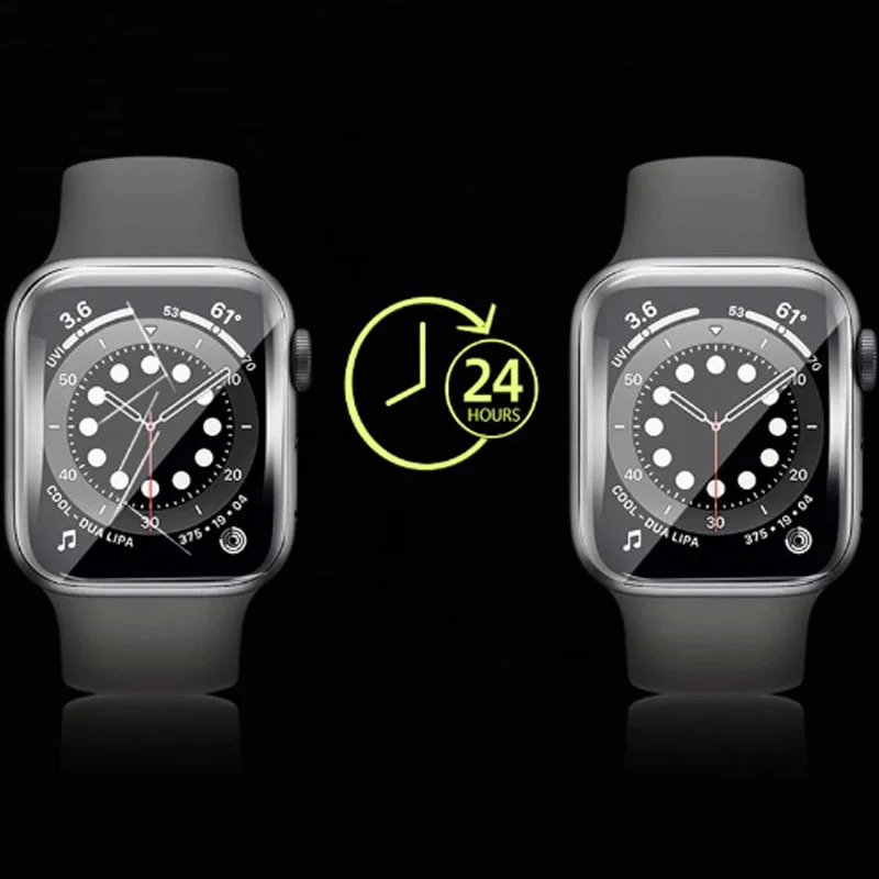 Фото Гидрогелевая пленка для Apple Watch Защитная мягкая на экран iWatch 7 41 мм 45 12 шт. Гидрогелевая пленка для Apple Watch Защитная мягкая на экран iWatch 7 41 мм 45 12 шт.