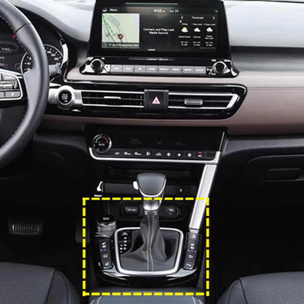 LHD! Для Kia Seltos 2019 2020 2021 карбоновый стиль коробка переключения передач Панель рамка