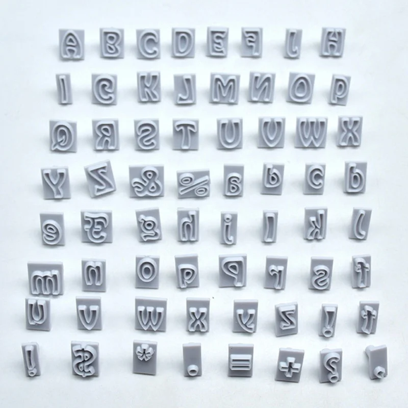 Пластиковый резак для печенья с цифрами буквами алфавита 64 знака | Дом и сад