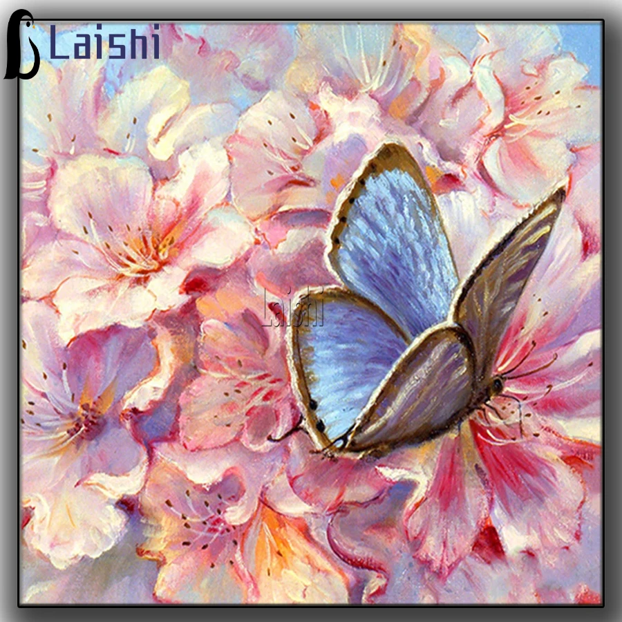 

Diamond Mosaic Butterfly Full round square Drill Diamond Painting Animal Cross Stitch Embroidery Flower Rhinestone Home Decor