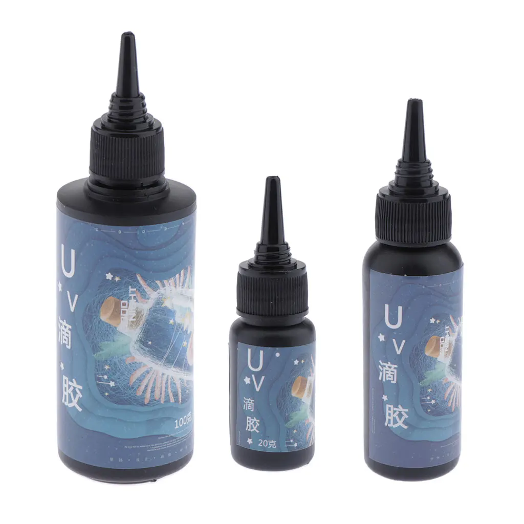 

УФ-смола ультрафиолетовое отверждение Смола солнечное лечение Смола Солнечный свет активированный жесткий 20 г/50 г/100 г/бутылка для DIY принад...