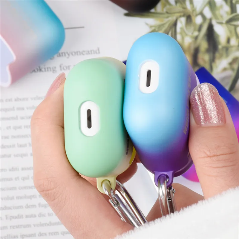 Твёрдый силиконовый чехол OTTWN для изменения цвета, простота для Apple Airpods, противоударный чехол для Apple AirPods, защитный чехол