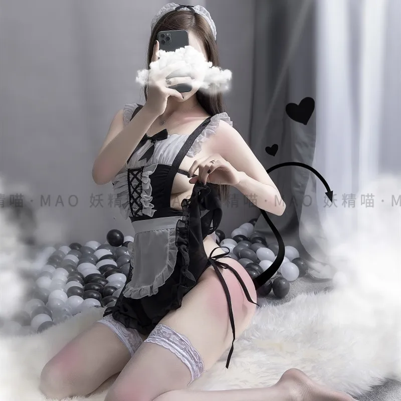 Милая Пижама костюмы для косплея учеников сексуальное нижнее белье с открытой