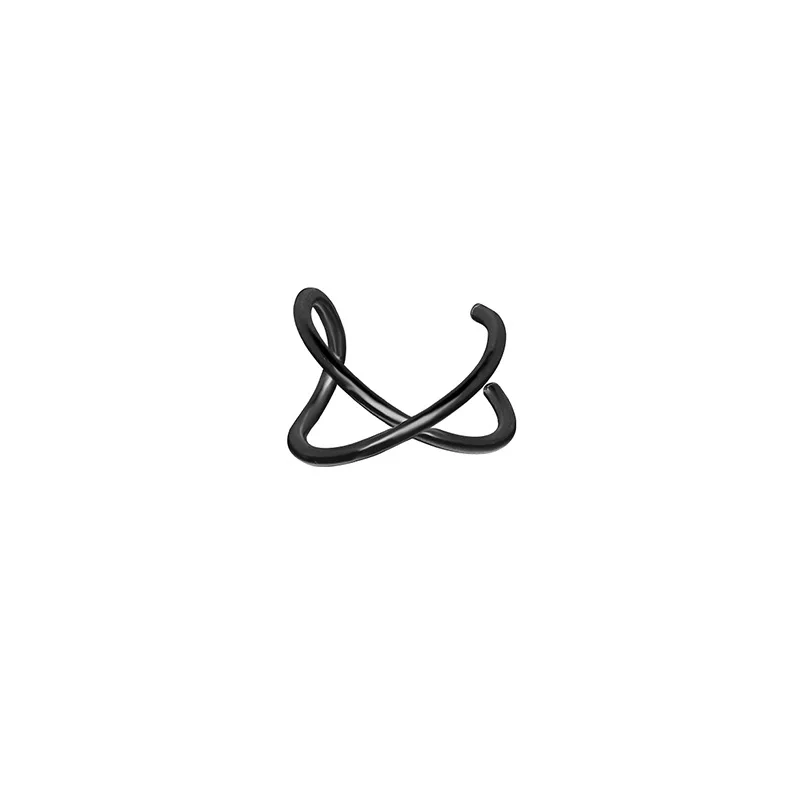 blackX BUENOS непроколотое ухо клип C Форма клип на серьги для ушей женские серьги Мода 925 стерлингового серебра ювелирные изделия Ушная обертка наушник - Окраска металла: blackX
