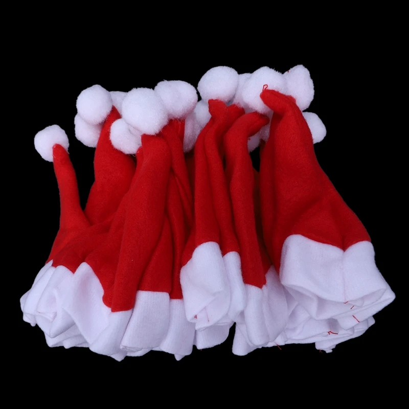 24 x рождественские шляпы для 6 см Санта Клаус пальто кукла шляпа Рождество подарок