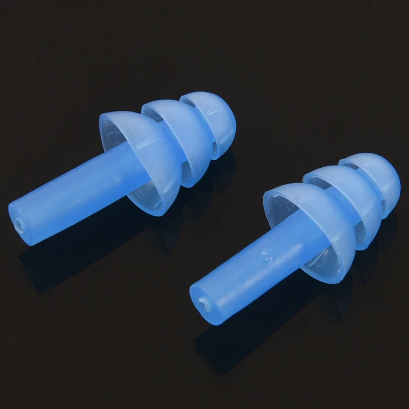 

Pair Swimming Dive Flexible Silicone Ear Plugs Earplug Blue