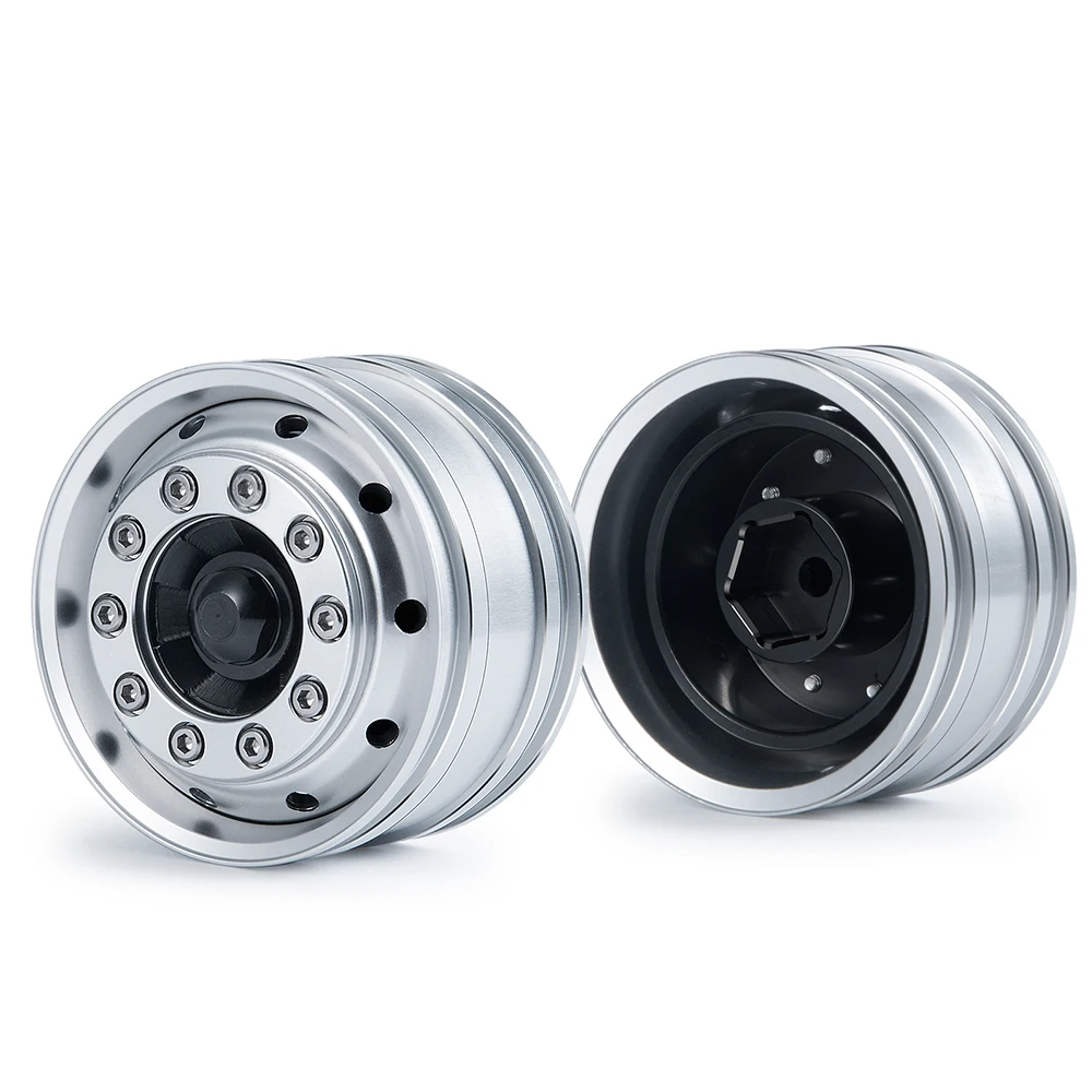 Передняя Ступица колеса YEAHRUN из алюминиевого сплава Beadlock для Tamiya 1/14 запчасти