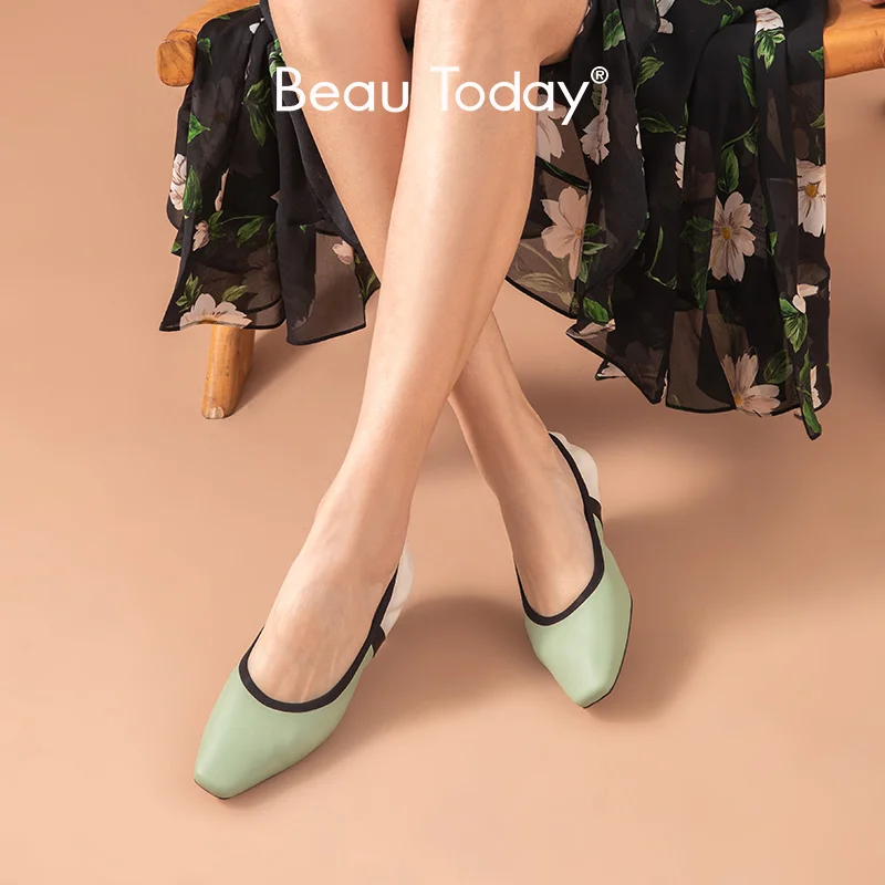 Лоферы BeauToday женские из натуральной овечьей кожи туфли с квадратным носком без