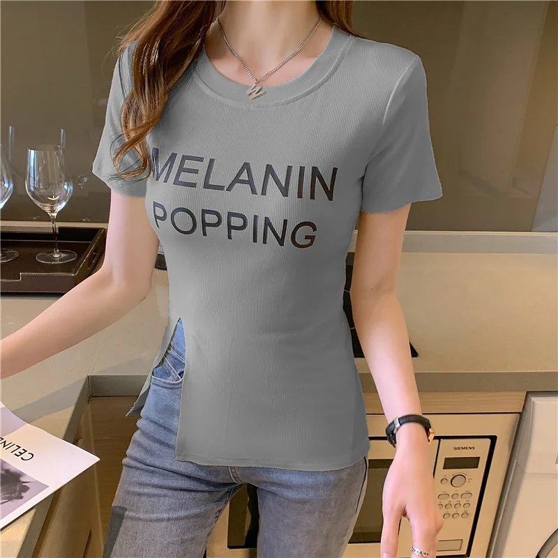 

BOBOKATEER Short Sleeve Summer Clothes For Women Cotton T Shirt Plus Size Woman Tshirts White Haut Femme Fashion Dames Kleding
