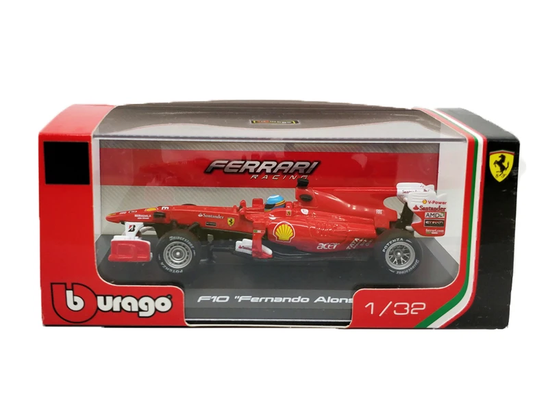 Модель гоночного автомобиля Bburago 1/32 1:32 Ferrari F1 Фернандо Алонсо No8 формула 1 литой