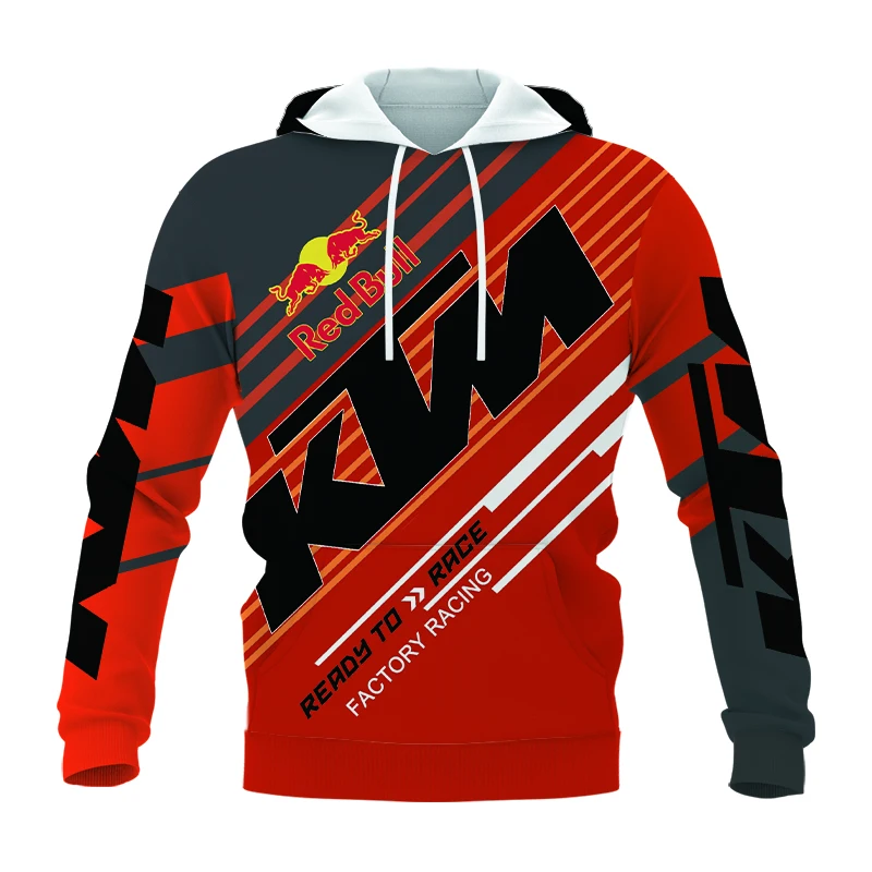 

2021 New Autumn Winter Men's Locomotive Wear Fashion Hoodie 3D Printing Kt-m Motorcycle Club Mountaineering Outdoor Leisure 6XL