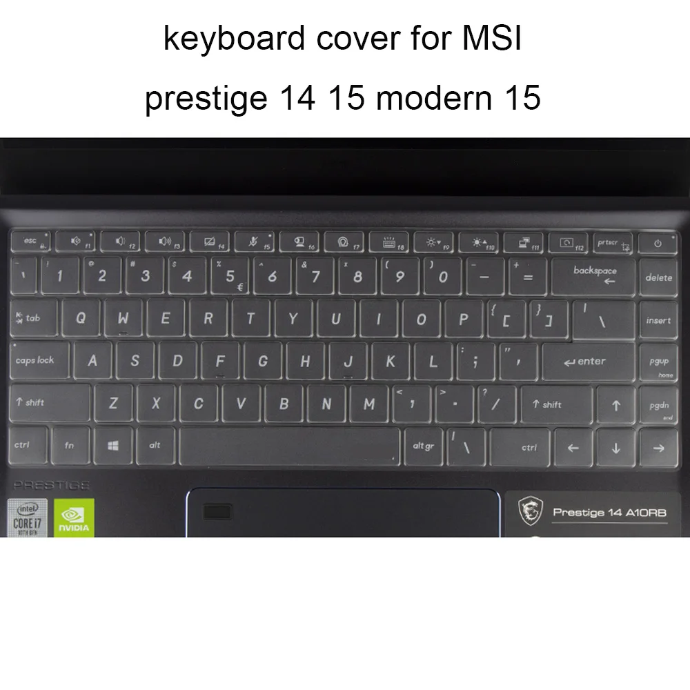 

Clear TPU Keyboard Covers for MSI Prestige 14 15 Modern 15 2020 Laptops A10SC 208CN 220CN A10RB 034CN Protective Film Anti Dust