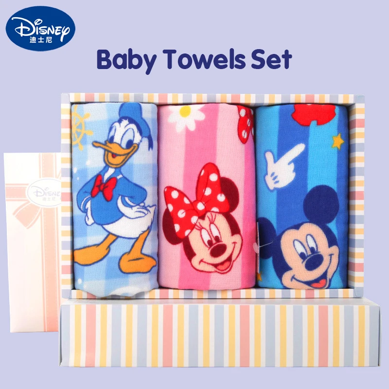 

Disney 3pcs/set Baby Cotton Infant Face Towels Frozen Princess Cartoon Print Washcloth Newborn Handkerchief Goods Gift For Kids