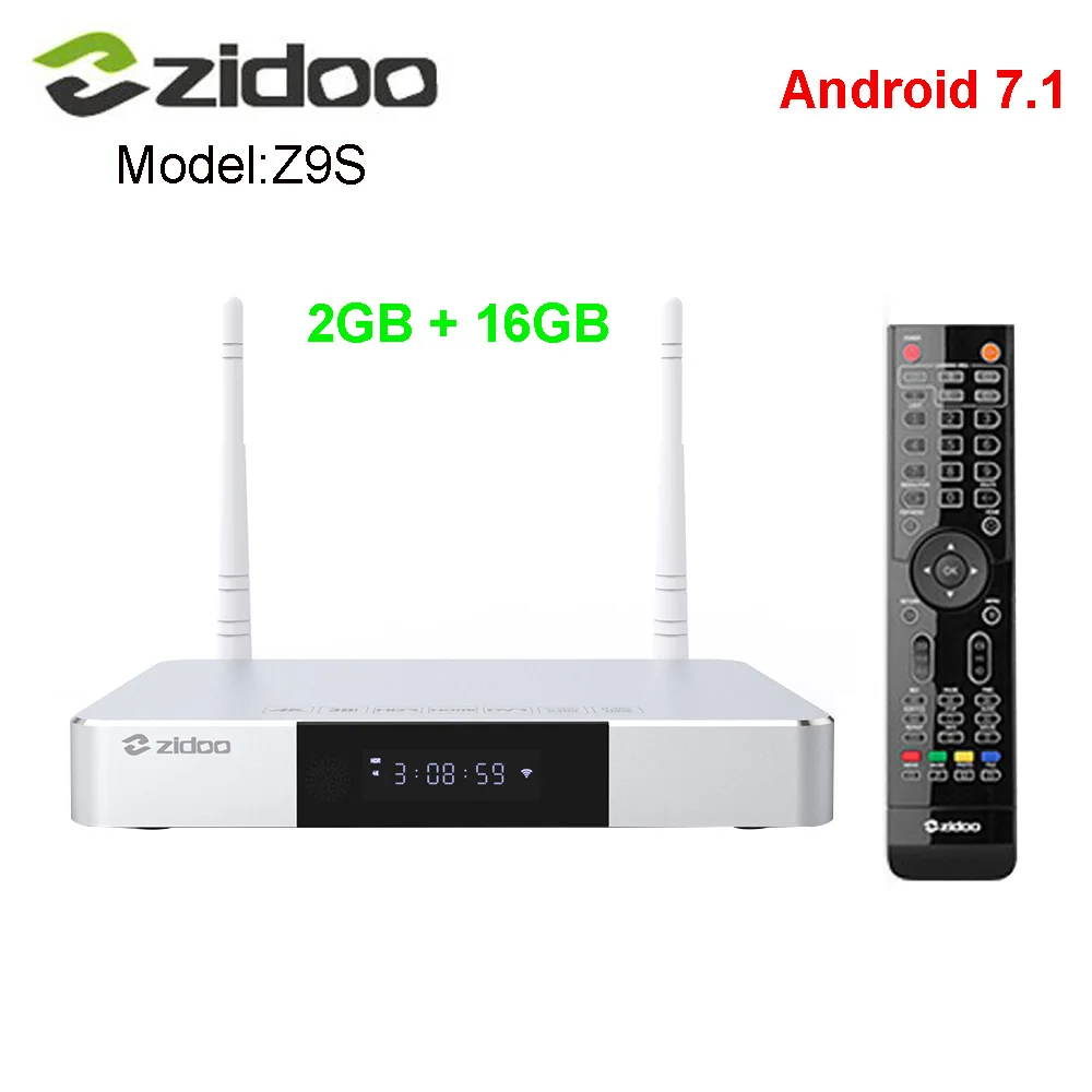 Zidoo Z9S Smart Android 7,1 tv Box 1000M LAN 4K HDR телеприставка Realtek RTD1296DD 2 Гб ram 16 Гб rom SATA 3,0 медиаплеер vs X9S
