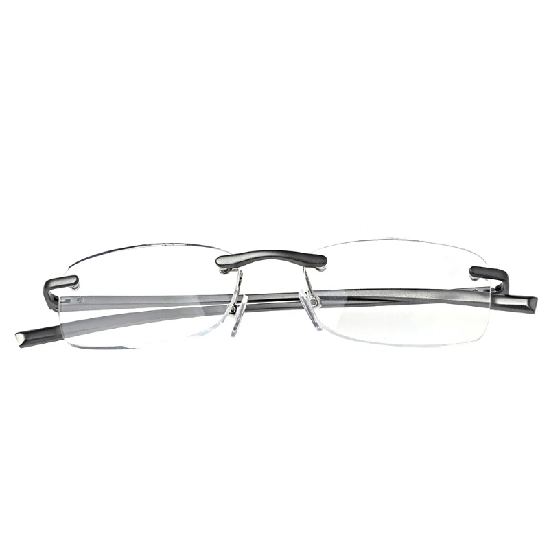 

Aluminum Metal Rimless Reading Glasses Presbyopic Eyeglass Resin Lense +1.0~+3.5