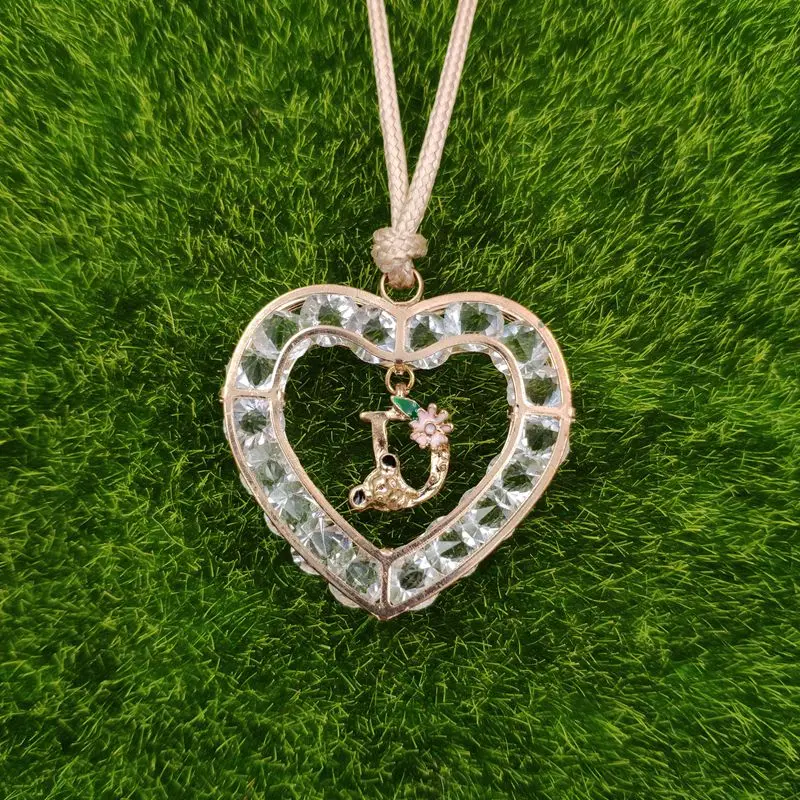 Подвеска в виде сердца и любовной модели 26 букв золотое ожерелье регулируемая