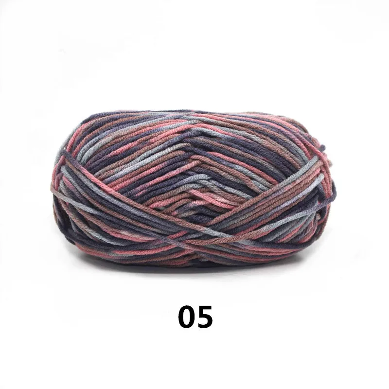 A05 12pcs 12 шт. необычная пряжа смешанных цветов, меланжевые нити, хлопок, смешанная пряжа, красивый свитер для ручного вязания - Цвет: A05 12pcs