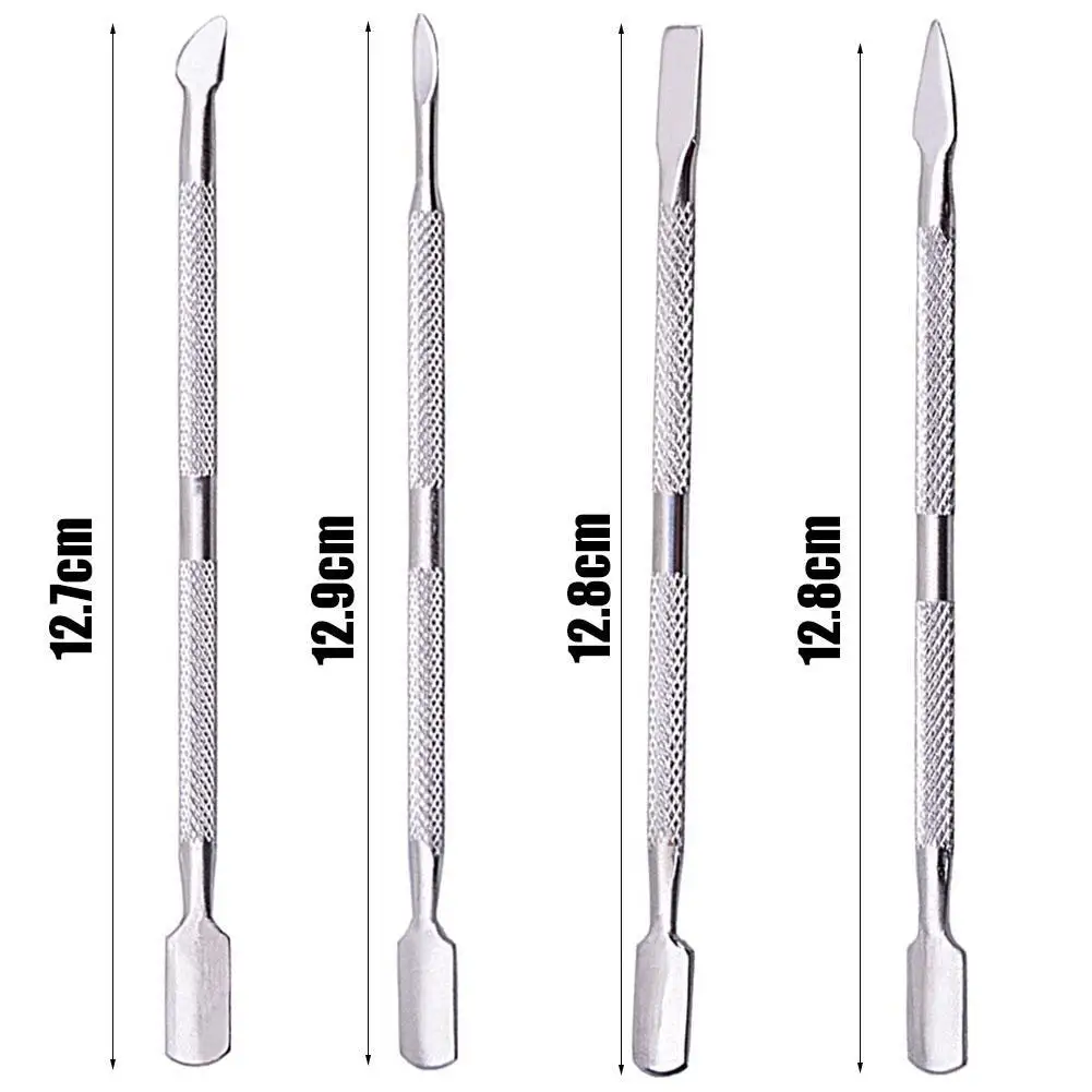 

1Pcs Steel Double Head Cuticle Pusher Dead Ac skin Non-Slip Cuticle Remover push For Manicure Art For Nails Nail P8X3