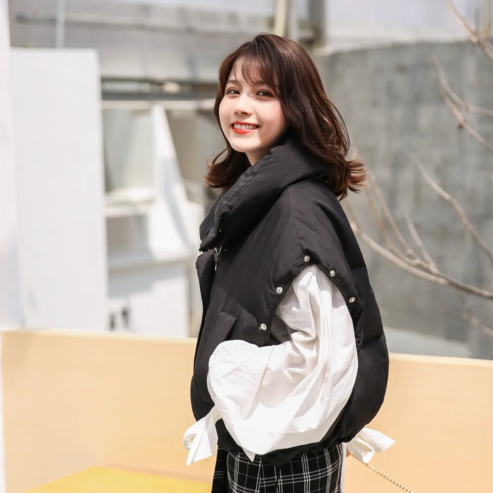 Осень и зима Новый пуховик женский короткий хлеб сервис свободный большой размер