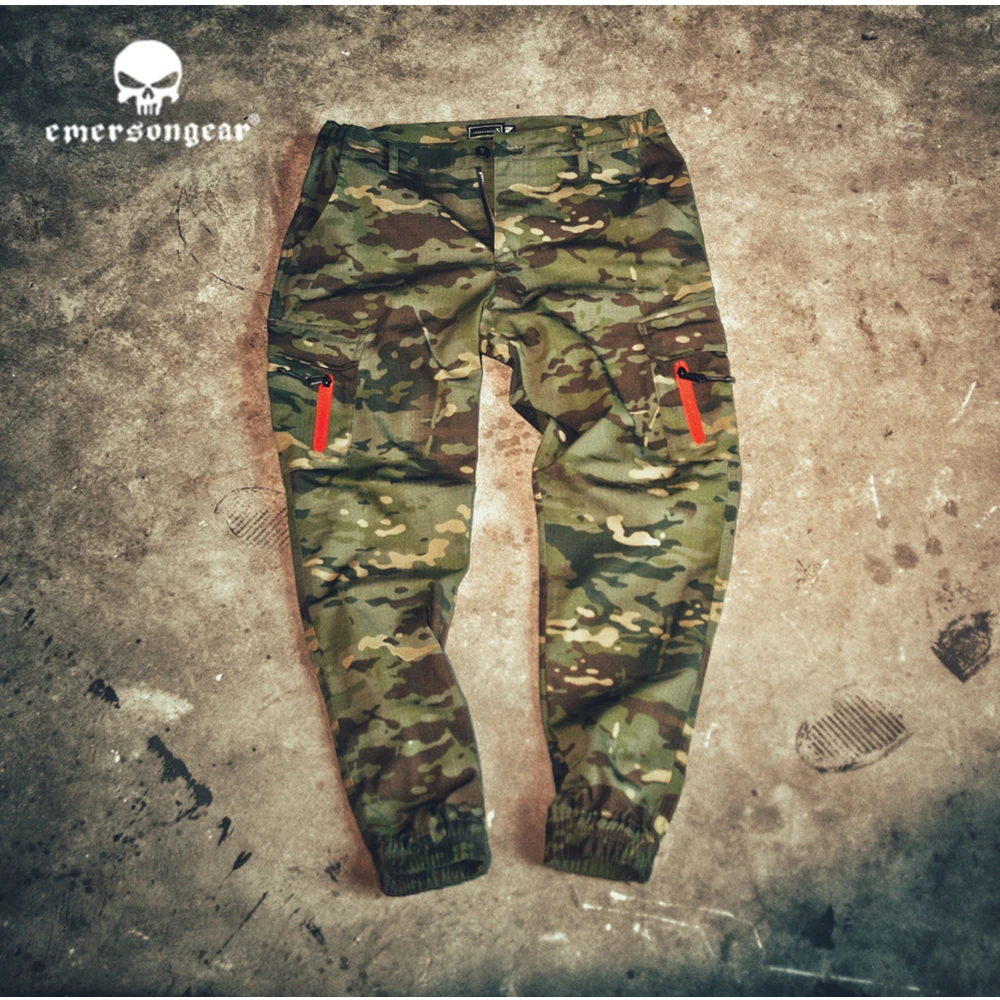 Emerson emersongear, модные, с завязками на лодыжках, тактические, стильные штаны, Мультикам, брюки, уличный стиль, уличные, военные штаны, красная молния