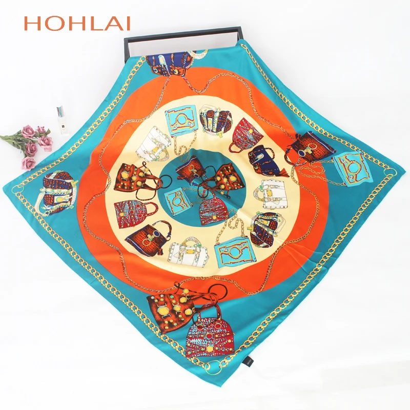 2020 всесезонный Модный женский шарф роскошный брендовый хиджаб саржевая шелковая