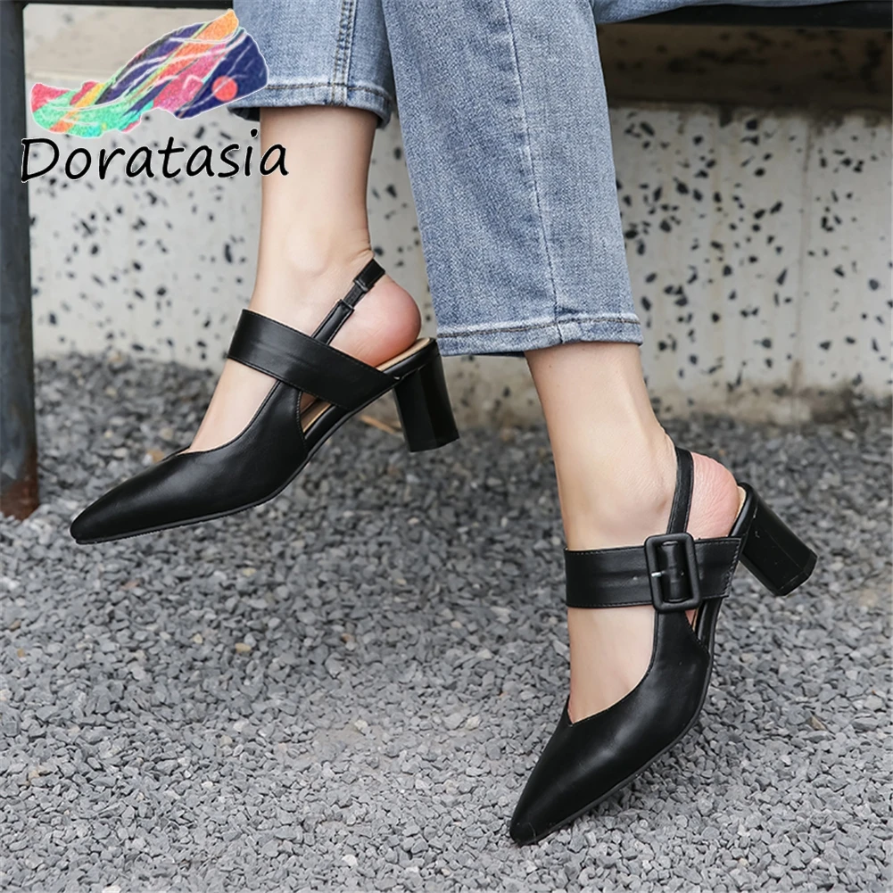 DORATASIA/Новые Элегантные сандалии для девушек летние модные с острым носком