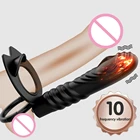 Двойное проникновение Анальная пробка фаллоимитатор вибратор Анальная пробка секс-игрушки для пар без бретелек ремешок-на фаллоимитатор вибраторы для женщин секс-магазин