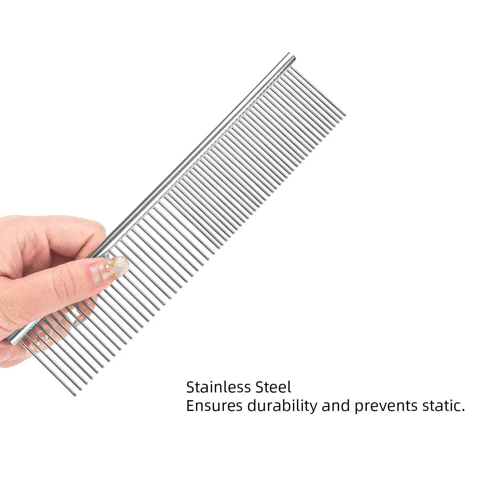 

Pet Dematting Comb Stainless Steel Pet Grooming Comb for Dogs and Cats Gently Removes Loose Undercoat Mats Tangles and Knots