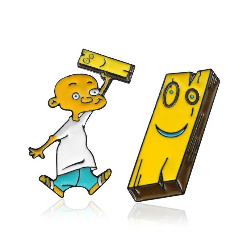 Модный милый желтый деревянный щит злодей и лысый ребенок красный красивый жакет