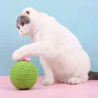 pet cactus sisal cat catching ball toy teaser play chewing interactive scratch chew grinding claws toy tumbler cat accessories