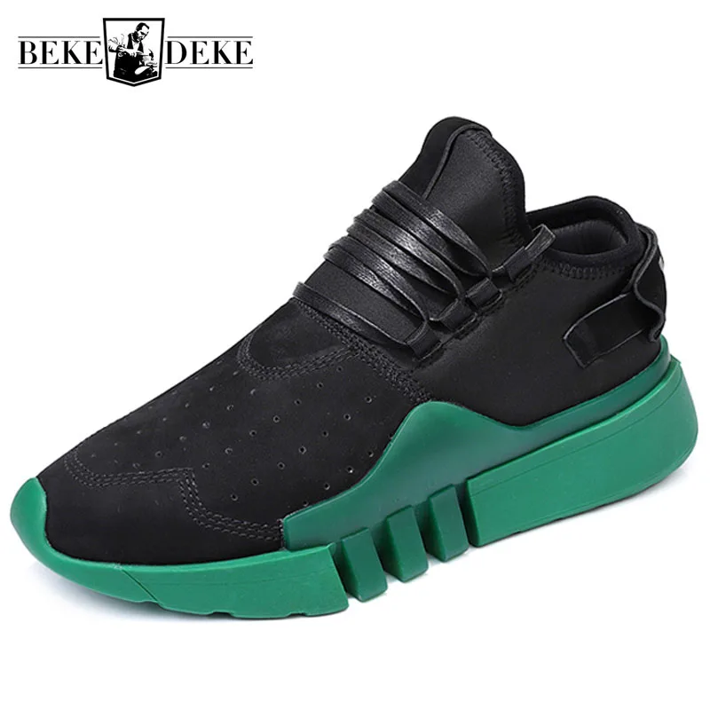 Мужские кроссовки из натуральной кожи повседневные уличные на платформе со