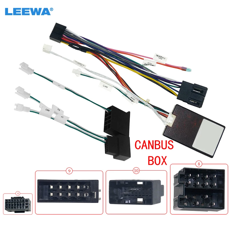 Автомобильный 16-контактный адаптер жгут проводов LEEWA с can-шиной для Mercedes-Benz