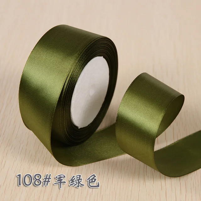 Army Green 6 мм 1 см 1,5 см 2 см 2,5 см 4 5 см атласными лентами DIY Искусственные Шелковые Розы Ремесла поставок швейной фурнитуры Скрапбукинг Материал - Цвет: Army Green