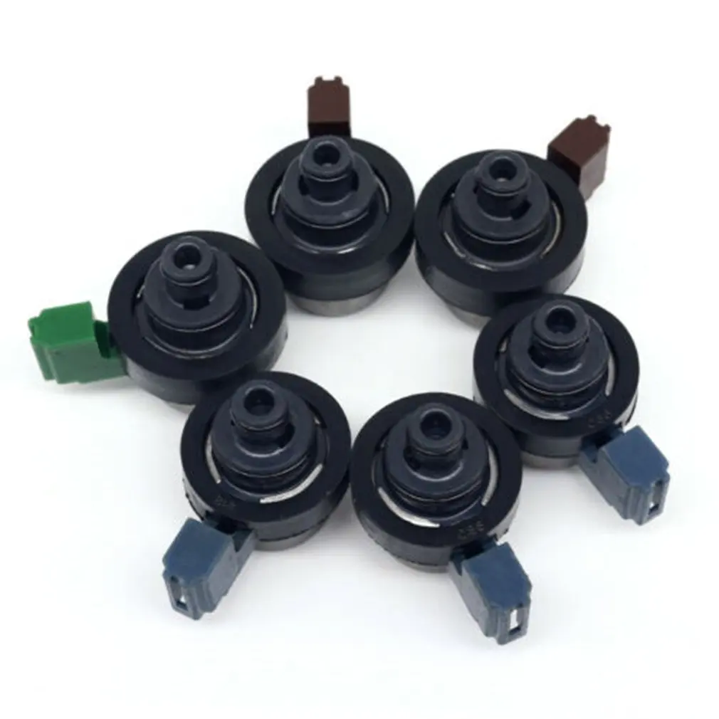 

6pcs Solenoid Valve 4EAT Transmission Case Solenoid Valve Kit Automobile Refitting Accessories Metal Parts Wear-resistant