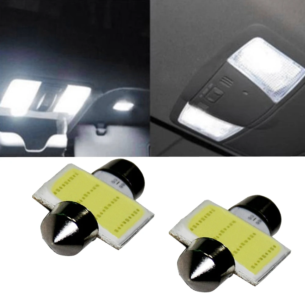 

2 шт., светодиодные лампы T10, 31 мм, 6 Вт, 12 В