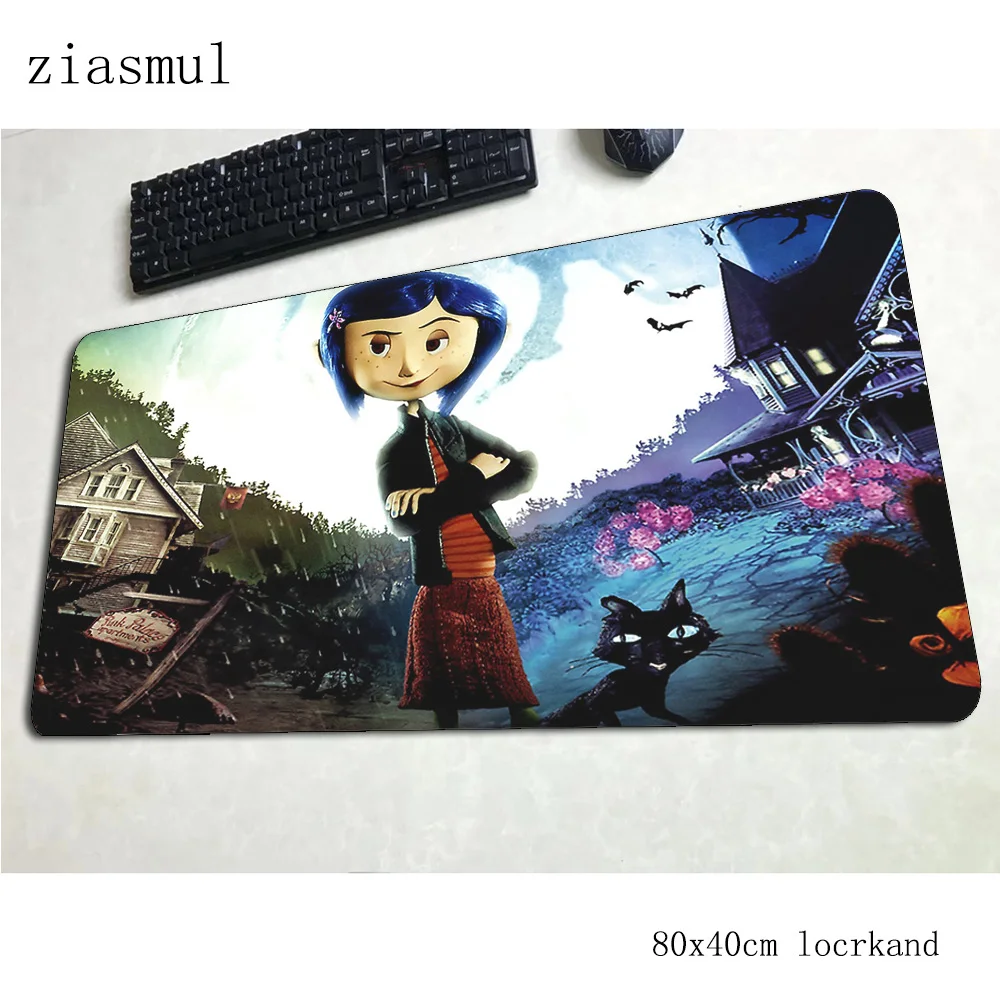 Коралина коврик для мыши 80x40 см игровой Аниме Новое прибытие офисный ноутбук с