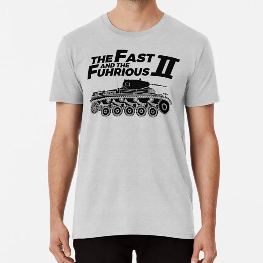 Быстрая и Führious II-Военная история визуализированная футболка panzerkampfwagen ii panzer 2 |