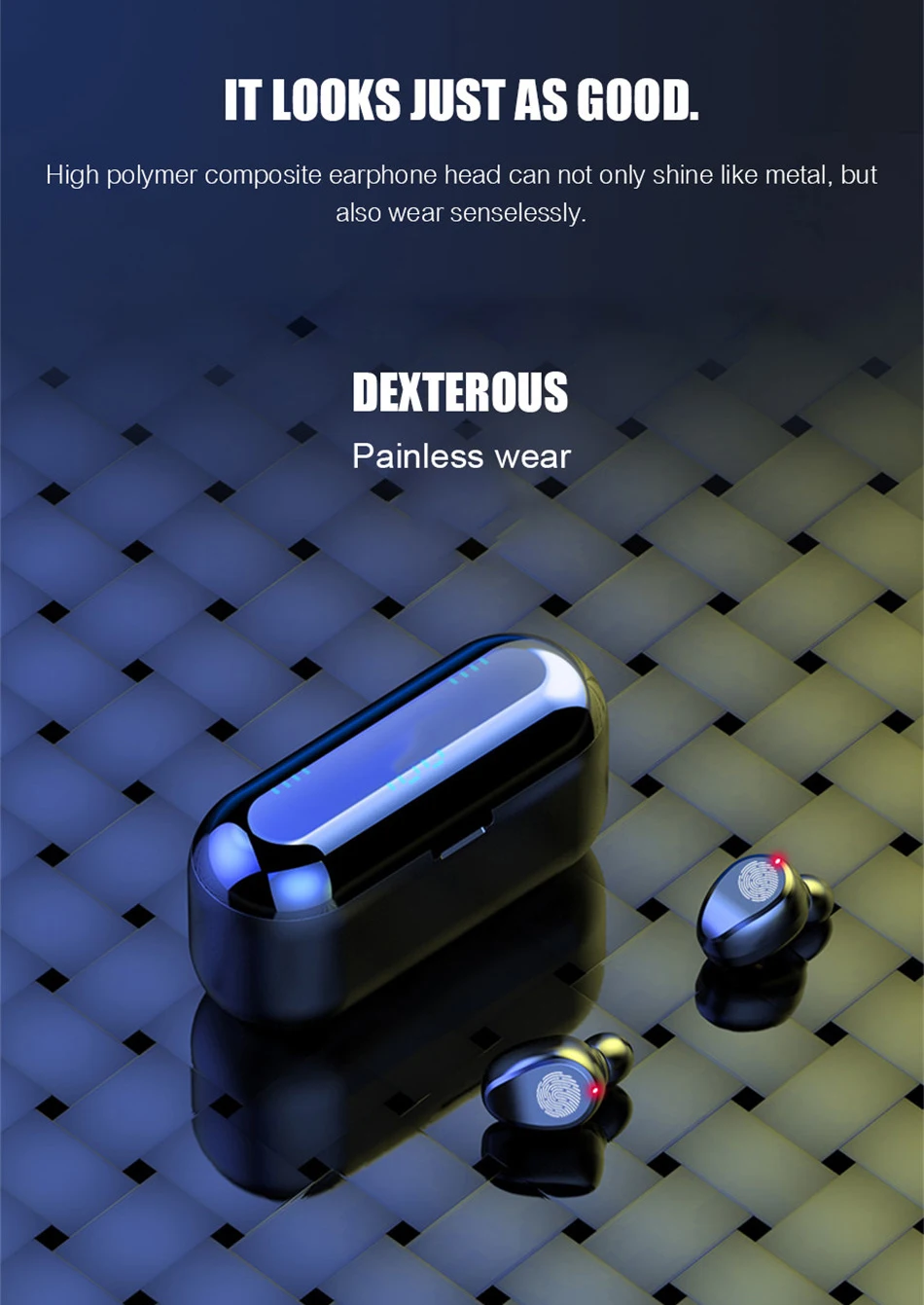 TWS mini 5.0 Bluetooth earphones True wireless headphones 8D Stereo headsets Sport Bluetooth Headphone Earbud With Charging case