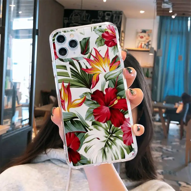 

flower rose beautiful Phone Cases Transparent for iPhone 6 7 8 11 12 s mini pro X XS XR MAX Plus se cover funda shell