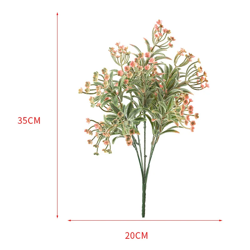 

2 Pcs Fake Flowers Verbena Hybrida Plastic Bouquet for Home Bedroom Living Room Decoration Simulation Artificial Flower Plants