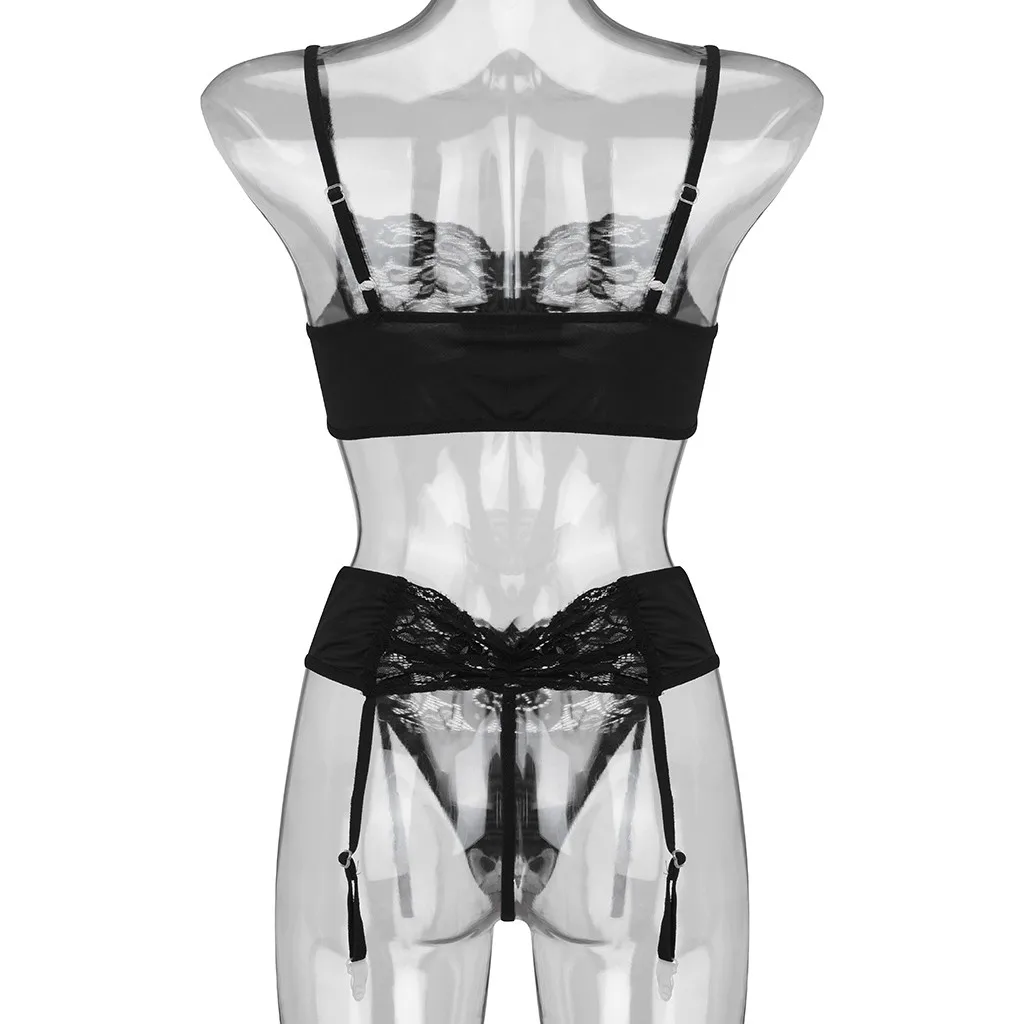 Сексуальный кружевной комплект с тонким бюстгальтером для груди бюстгальтер +