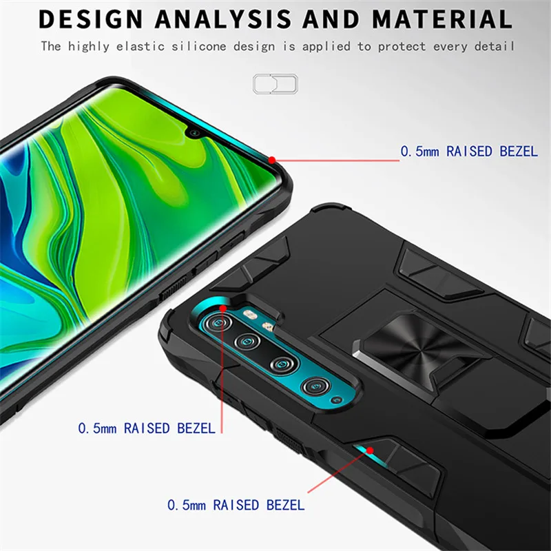 Чехол для Xiaomi Mi CC9 Note 10 Pro Гибридные Жесткие магнитные армированные чехлы