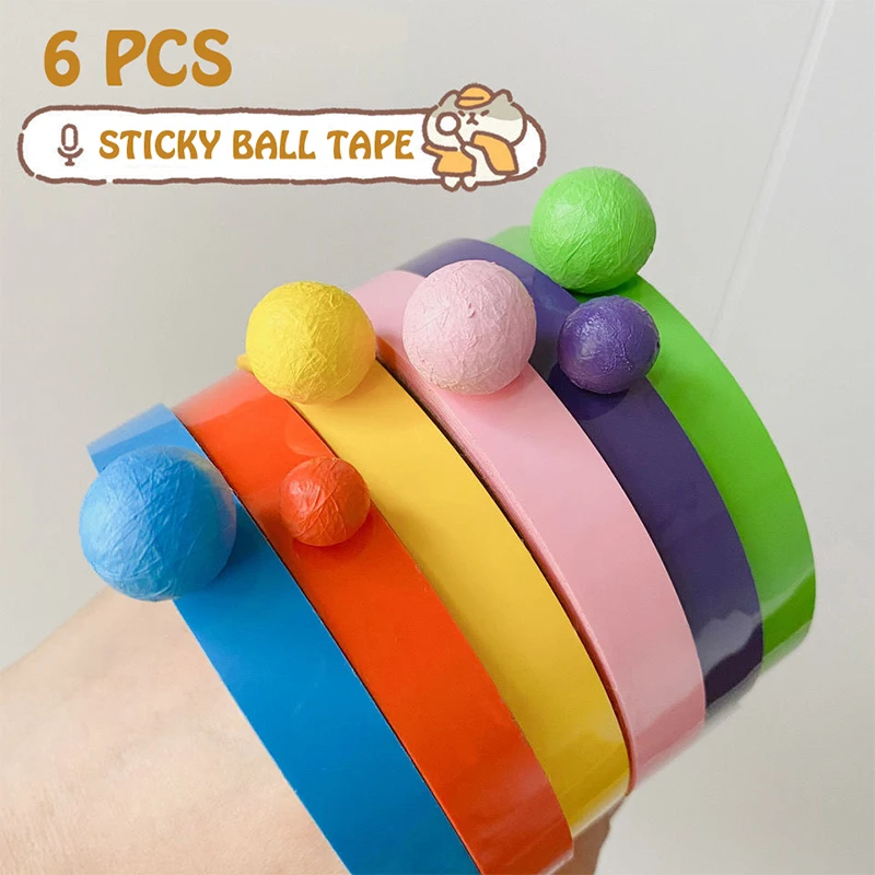 Липкая шариковая лента карамельных цветов игрушка для снятия стресса клейкая