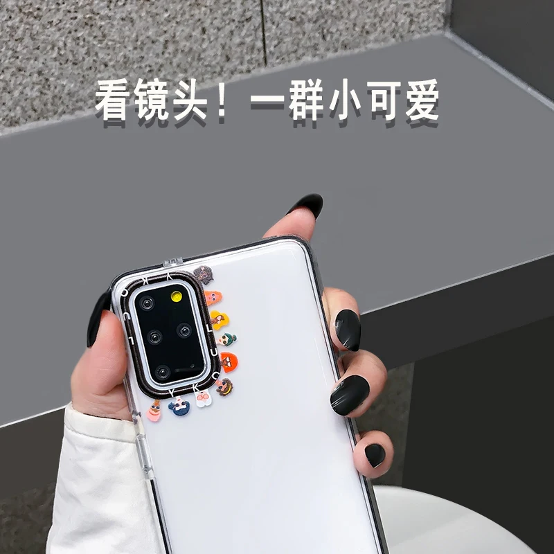

Cartoon transparent shell for Samsung s20 plus s21 phone case cute soft case note20ultra personality phone bag