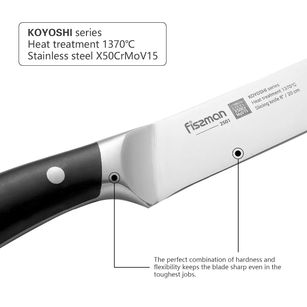 FISSMAN нож для резки KOYOSHI серии высокоэффективные немецкие стальные кухонные