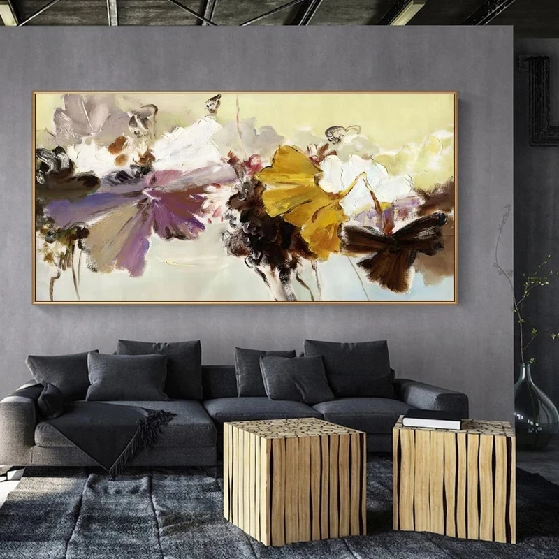 

Colorful Flower Posters And Prints Abstract Oil Painting Printed On Canvas Modern Wall Art Pictures For Living Room Home Decor